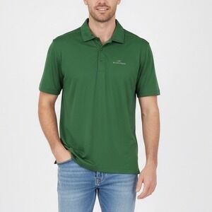 CLIQUE Golf Polo Shirt Green Short Sleeve Embroidered Rivercrest Size L